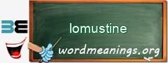 WordMeaning blackboard for lomustine